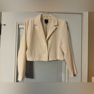 Wild Fable Off-White Cropped Blazer